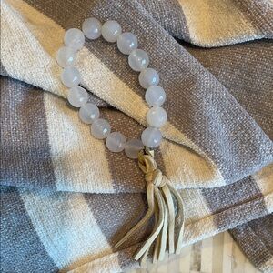 Beaded Bracelet with Tassel (bw)